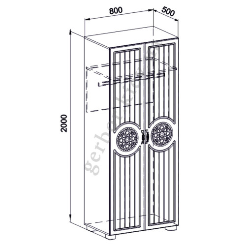 Фото шкафа МОНБЛАН МБ-1 САНТИ - размеры