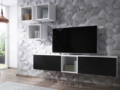 Фото комплекта мебели для гостиной ROCO 8 CAMA MEBLE белый / черный