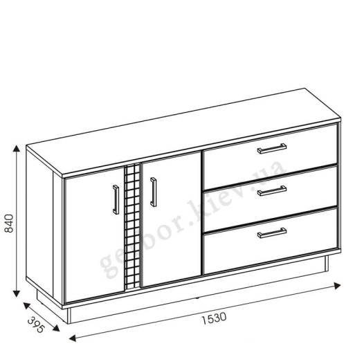 Фото комода MARCO MR3 BOGFRAN – схема с размерами