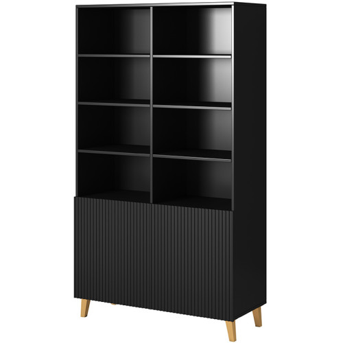 Фото стелажу PAFOS 100 CAMA MEBLE чорний / золоті ніжки