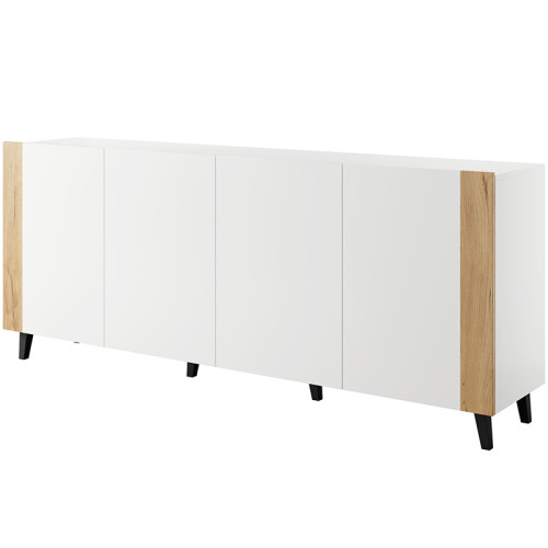 Фото комоду FARO 200 4D CAMA MEBLE  білий – вигляд збоку