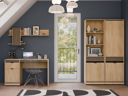 Фото письмового столу FERRO FE17 LIVEO в інтер'єрі домашнього кабінету