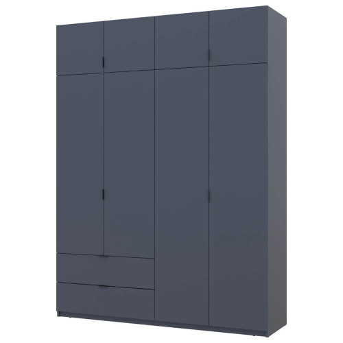 Фото шафи з антресоллю 4 ДСП 180 см Лукас ДОРОС (DOROS) графiт