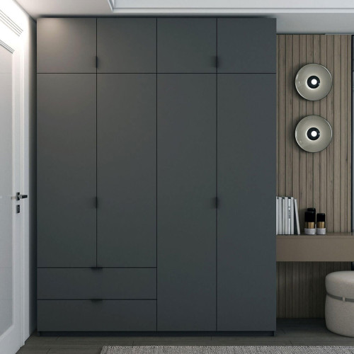 ЛУКАС Шафа з антресоллю 4 ДСП ДОРОС (DOROS) 180х50х240