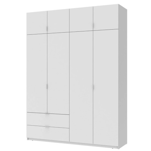 Фото шафи з антресоллю 4 ДСП 180 см Лукас ДОРОС (DOROS) білий