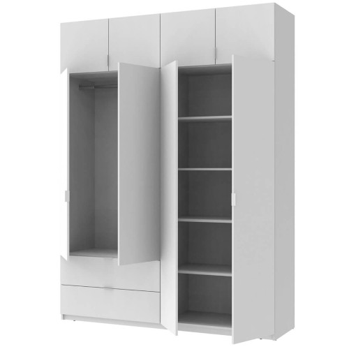 ЛУКАС Шафа з антресоллю 4 ДСП ДОРОС (DOROS) 180х50х240