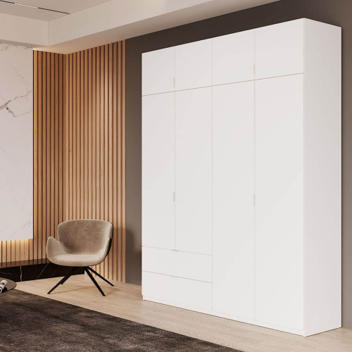 ЛУКАС Шафа з антресоллю 4 ДСП ДОРОС (DOROS) 180х50х240