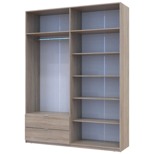 ЛУКАС Шафа з антресоллю 4 ДСП ДОРОС (DOROS) 180х50х240