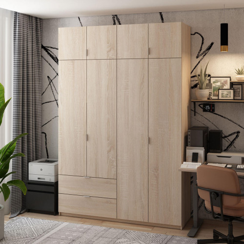 ЛУКАС Шафа з антресоллю 4 ДСП ДОРОС (DOROS) 180х50х240