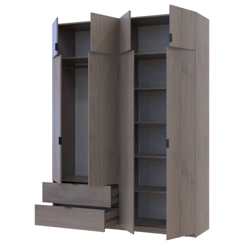 ЛУКАС Шафа з антресоллю 4 ДСП ДОРОС (DOROS) 180х50х240