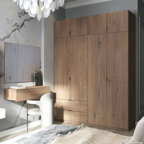 ЛУКАС Шафа з антресоллю 4 ДСП ДОРОС (DOROS) 180х50х240