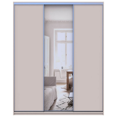 СІТІ ЛАЙТ Шафа-купе 2 ДСП / 1 Дзеркало ДОРОС (DOROS) 180x60x225