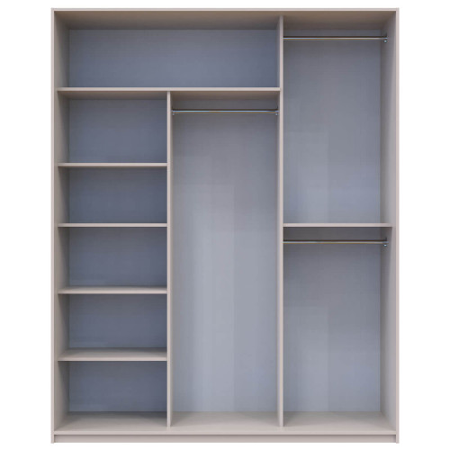 СІТІ ЛАЙТ Шафа-купе 2 ДСП / 1 Дзеркало ДОРОС (DOROS) 180x60x225