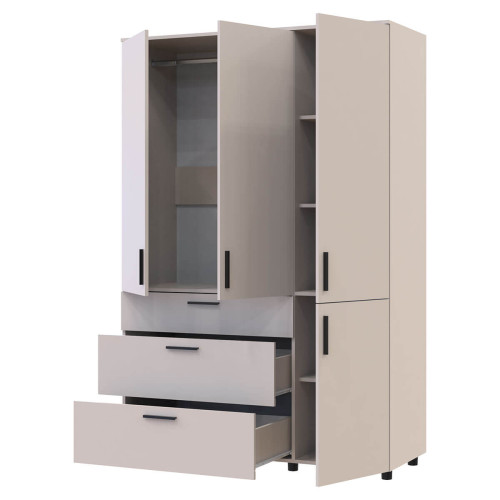 Фото шафи ТОРН 3 ДСП/3Ш штанга ДОРОС (DOROS) кашемір – наповнення