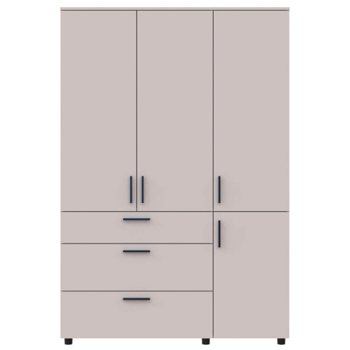 Фото шафи ТОРН 3 ДСП/3Ш штанга ДОРОС (DOROS) кашемір – вигляд спереду