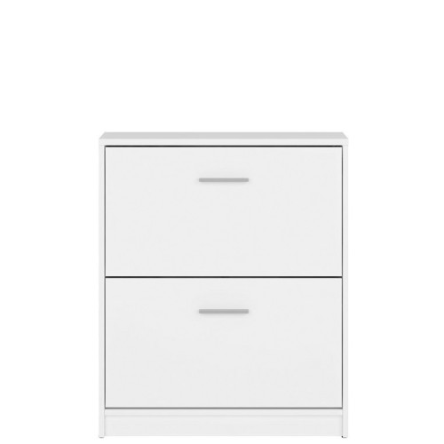 Фото тумбы для обуви NEPO PLUS SFB2K2 BRW белый - вид спереди