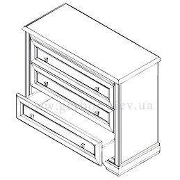 Фото комоду КЛЕО 3S Гербор – схема наповнення
