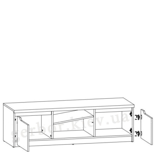 Фото тумби під телевізор ДЖУЛІ RTV2D БРВ (ВМК) – схема наповнення
