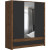 Фото шкафа с зеркалом RUSO SZF2D1M3S BRW дуб апрель / черный