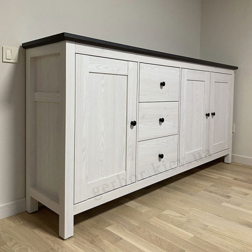 На фото вигляд збоку комоду HESEN KOM3D3S/10/20 BRW модрина sibiu світла/сосна larico від покупця