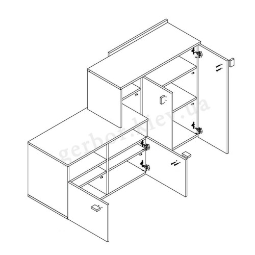 Фото передпокою ЕБРО БРВ (ВМК) – схема наповнення тумб