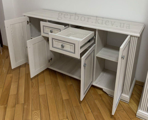 Фото комоду 4D2S ВАЙТ Гербор ясен сніжний / сосна срібна – наповнення