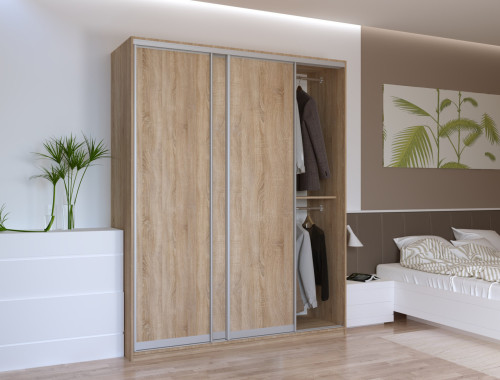 СІТІ ЛАЙТ Шафа-купе 3 ДСП ДОРОС (DOROS) 180x60x225