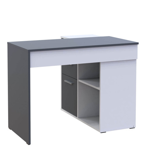 Фото письмового столу T8 ДОРОС (DOROS) білий / графіт – тильна сторона