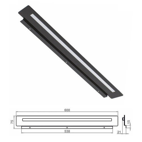 Фото підсвітки панелі KASSEL PST/270/218_OPCJA BRW