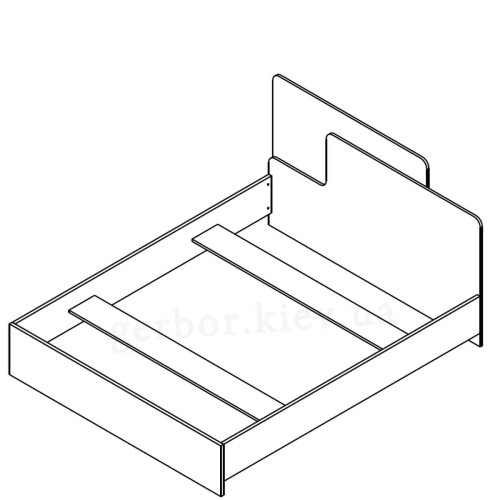 Фото ліжка ЛУКА LOZ160 (каркас) Гербор – схема