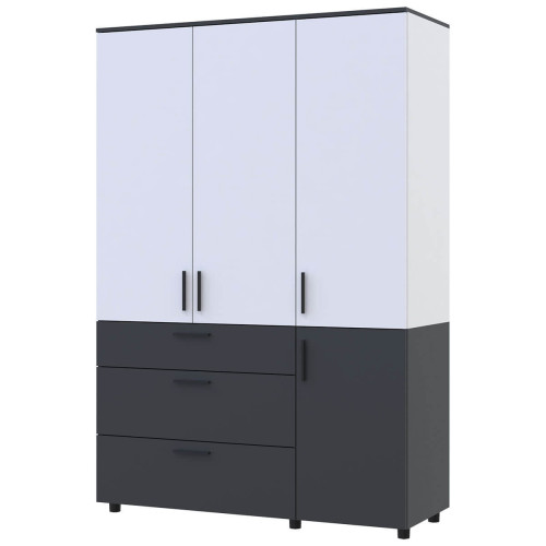 Фото шафи ТОРН 3 ДСП/3Ш полиці ДОРОС (DOROS) антрацит / білий