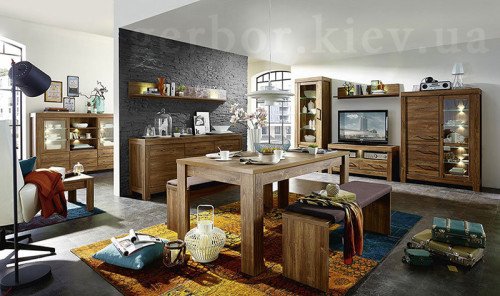 Фото комоду KOM2D3S/9/20 ГЕРМАН BRW в інтер'єрі вітальні