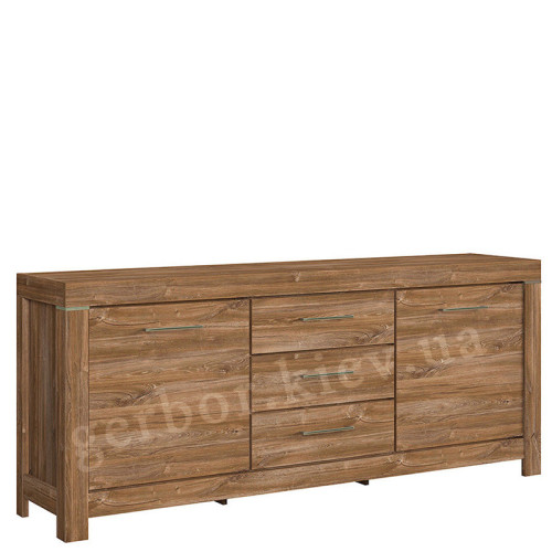 Фото комоду KOM2D3S/9/20 ГЕРМАН BRW - вигляд збоку