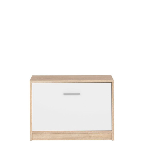 Фото тумбы для обуви NEPO PLUS SFK1K BRW дуб сонома / белый - вид спереди