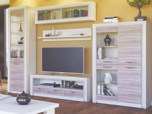 Фото витрины OLIVIA 1D1W/60 MEBELBOS в интерьере гостиной