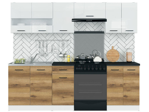 Фото тумби JUNONA LINE D2D/60/82 ZBL BRW делано світлий – кухонний гарнітур