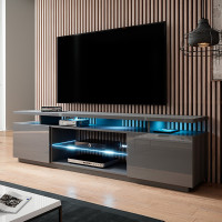 EVA CAMA MEBLE Тумба ТВ графит / графит глянец EVA CAMA MEBLE Тумба ТВ графит / графит глянец