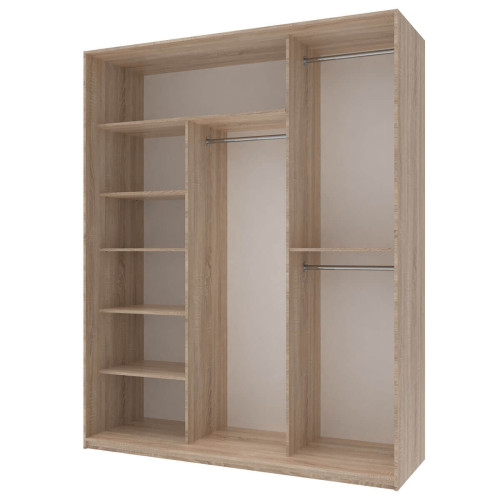 СІТІ ЛАЙТ Шафа-купе 3 Дзеркала ДОРОС (DOROS) 180x60x225