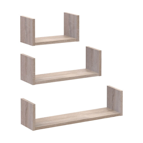Фото полиць (3 шт.) ФІЛ ДОРОС (DOROS) дуб сонома ю вигляд збоку