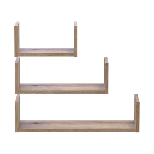 Фото полиць (3 шт.) ФІЛ ДОРОС (DOROS) дуб евок – вигляд спереду