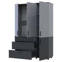 ТОРН Шафа 3 ДСП/3Ш штанга ДОРОС (DOROS) антрацит / сірий