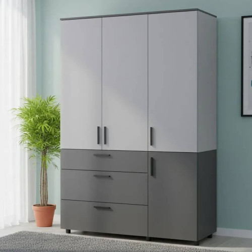 Фото шафи ТОРН 3 ДСП/3Ш штанга ДОРОС (DOROS) антрацит / сірий в інтер'єрі