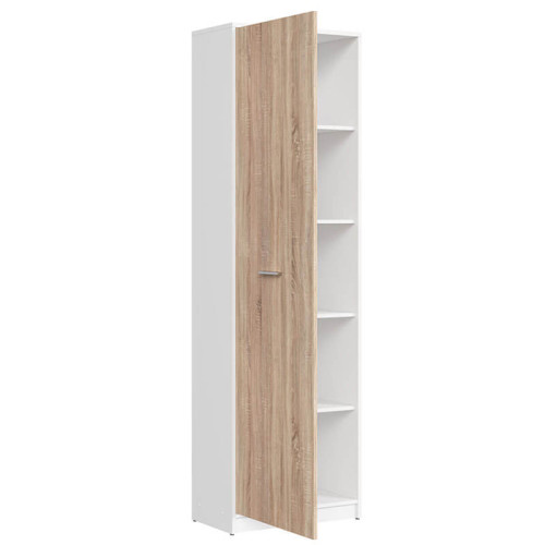 Фото пенала NEPO PLUS REG1D BRW белый / дуб сонома с открыванием влево – наполнение