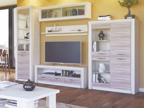 Фото витрины OLIVIA 2D2W/100 MEBELBOS в интерьере гостиной