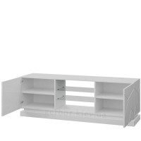 Фото тумбы ТВ QIU 160 CAMA MEBLE белый глянец – наполнение QIU 160 CAMA MEBLE Тумба ТВ белый глянец