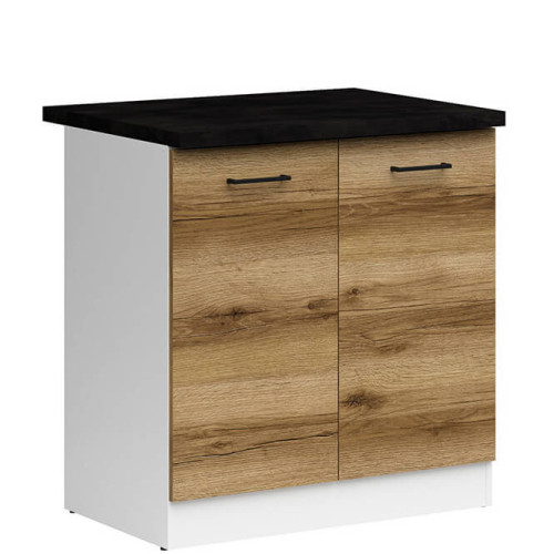 Фото тумби JUNONA LINE D2D/80/82 ZBL BRW делано світлий – вигляд збоку