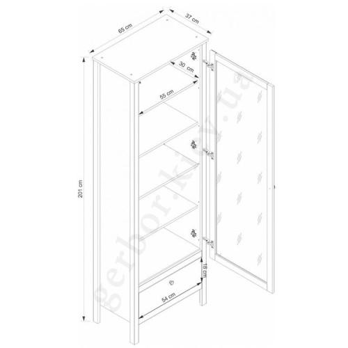 Фото витрины OLE 1W1S MEBELBOS – схема