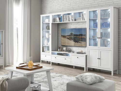 Фото витрины OLE 1W1S MEBELBOS в интерьере гостиной