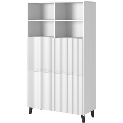 Фото стелажу PAFOS 100 4D CAMA MEBLE білий / чорні ніжки