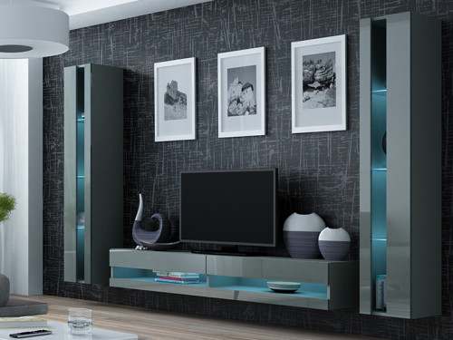 VIGO CAMA MEBLE Комплект New 3 серый / серый глянец